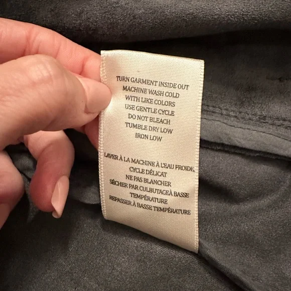 Blank NYC Faux Suede Gray Moto Jacket Sz Medium - Picture 10 of 14